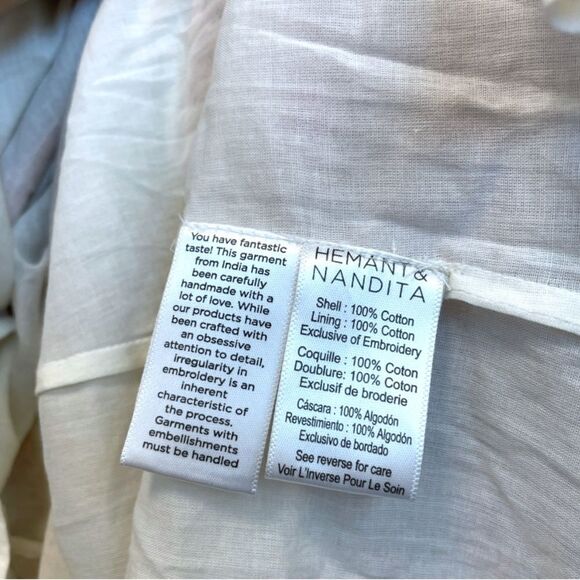 Hemant & Nandita Zehra Pale Mint Ramadan Style Long Dress, Size XS - Picture 16 of 16